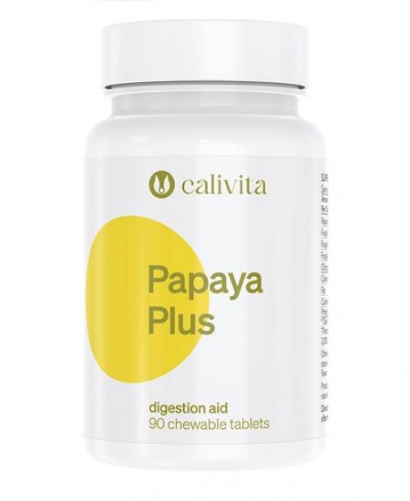 Papaya Plus Calivita-90 tablete masticabile