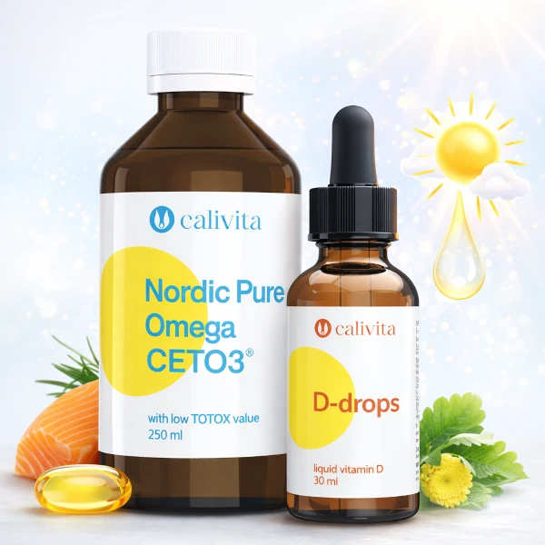 Pachet Duo Esenţial Omega 3 Nordic si d Drops