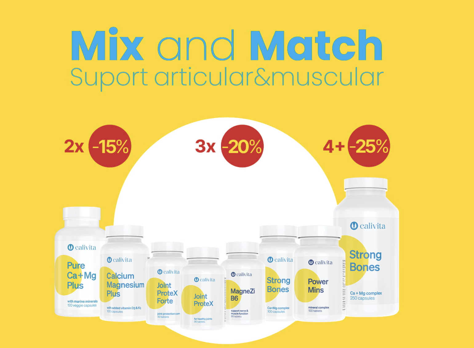 Mix and Match CaliVita - Suport articular si muscular